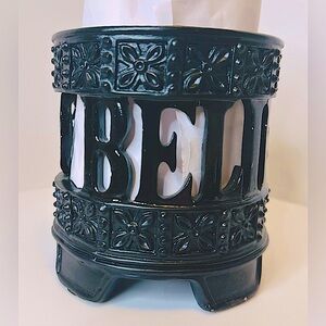 Black Scroll Work BELIEVE Candle Holder